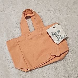 NWT Mini Peach canvad bucket bag